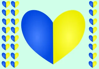 Ukraine Heart Peace Stickdatei – Herzen & Liebe