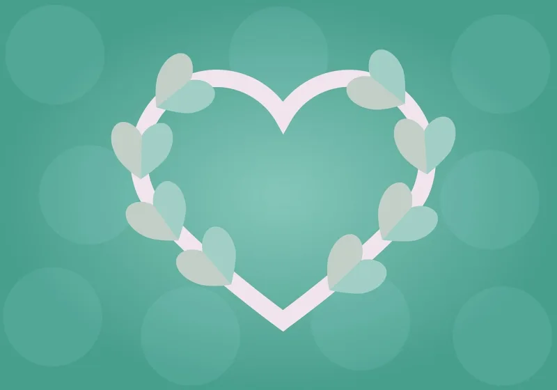 Romantic card Hearts Background Stickdatei – Herzen & Liebe