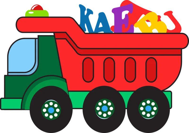 Toy truck Toy Dump Stickdatei – Fahrzeuge