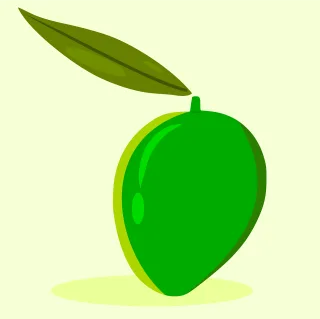 Mango Fruit Food Stickdatei