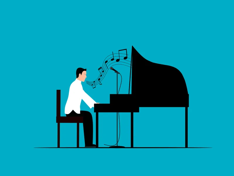 Pianist Piano Music Stickdatei – Musik