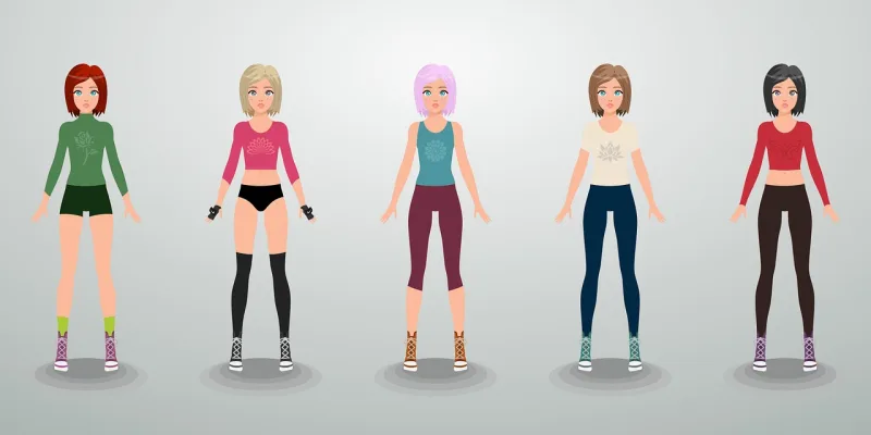 Woman Physical attitude Sports Stickdatei – Sport
