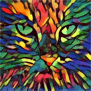 Cat Artwork Colorful Stickdatei