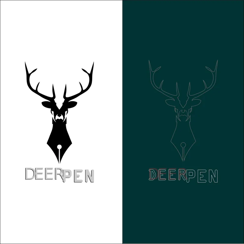 Deer Pen Logo Stickdatei – Tiere