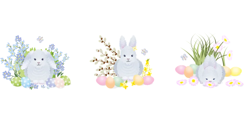 Easter Nature Easter bunny Stickdatei – Tiere