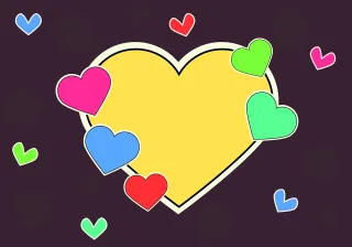 Hearts Shape Symbol Stickdatei