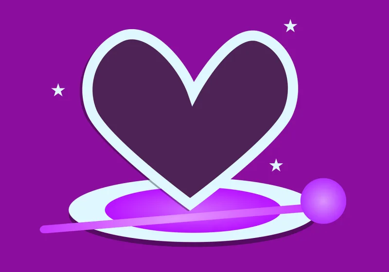 Card Invitation Purple Stickdatei – Herzen & Liebe