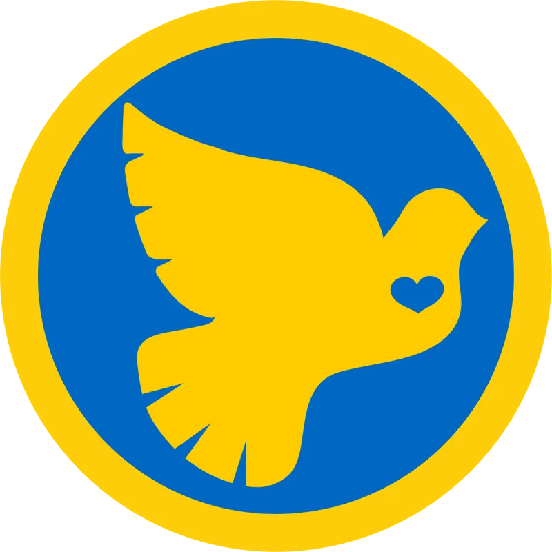 Peace Ukraine Symbol Stickdatei – Herzen & Liebe