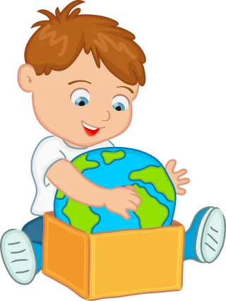 Child Globe Earth Stickdatei – Sport