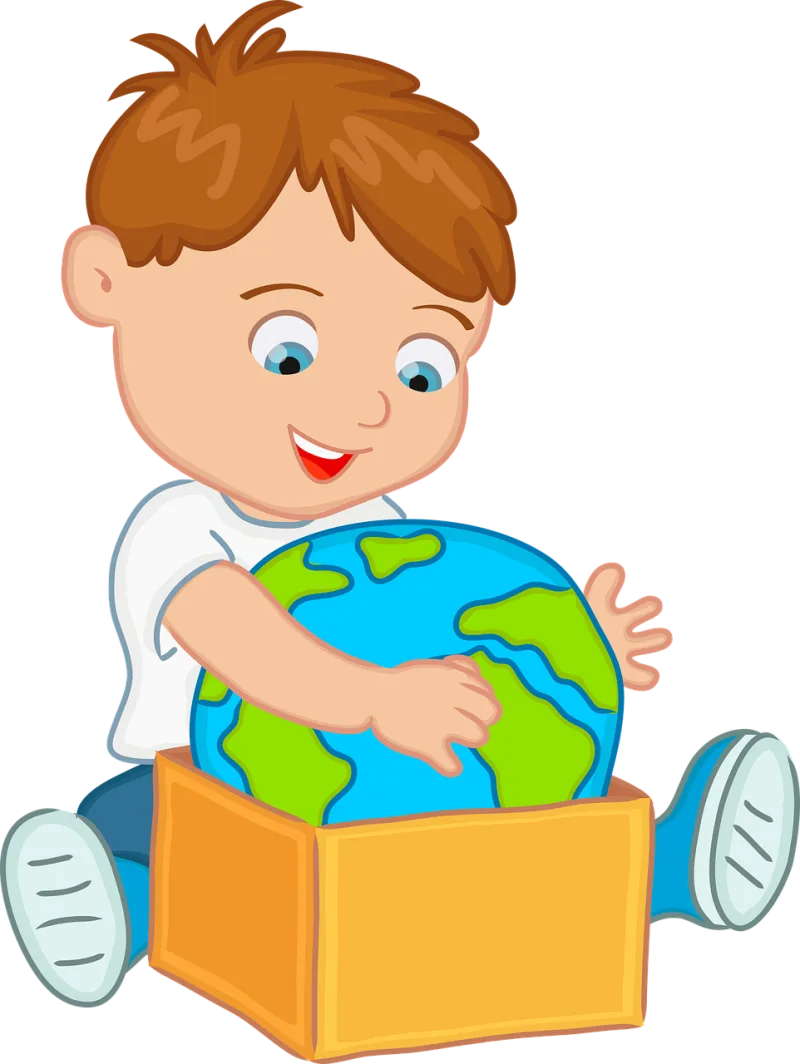 Child Globe Earth Stickdatei – Sport