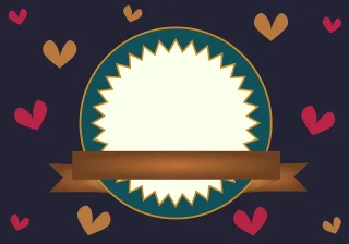 Ribbon Badge Card Stickdatei
