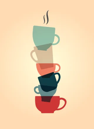 Coffee Cups Drink Stickdatei