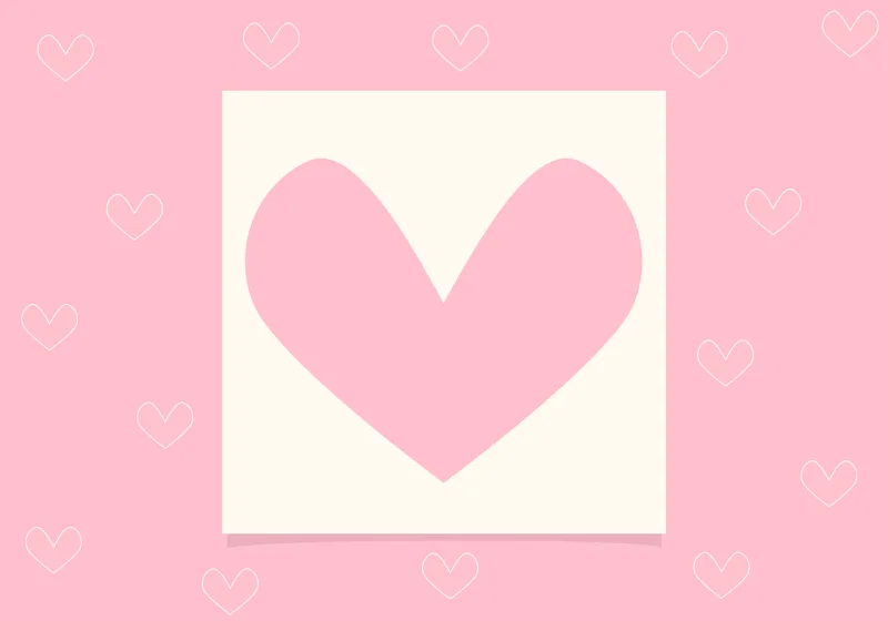 Pink greeting card Heart Greeting card Stickdatei – Herzen & Liebe