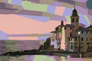 Castle Sea Nature Stickdatei