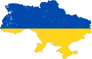 Ukraine Flag Heart Stickdatei