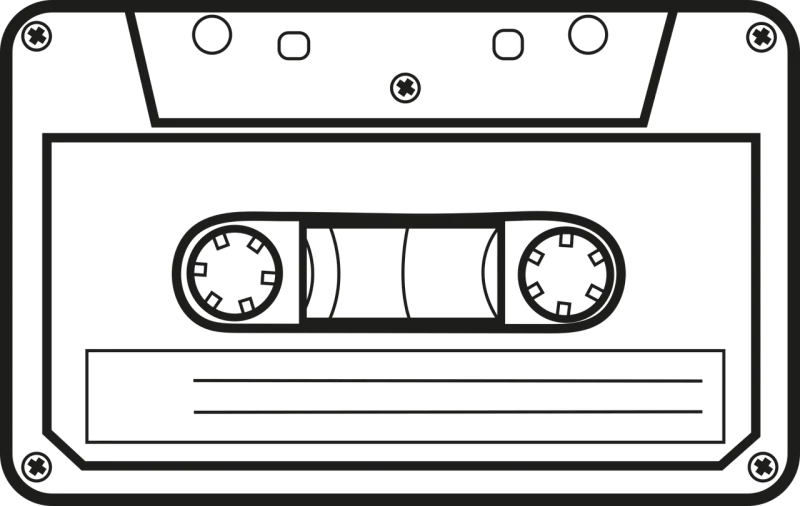 Cassette Music Vintage Stickdatei – Musik