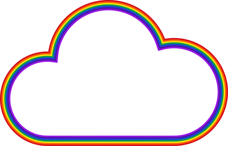 Cloud Diversity Rainbow Stickdatei – Natur