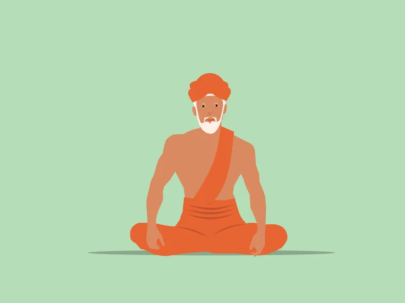 Meditation Yoga Guru Stickdatei – Blumen