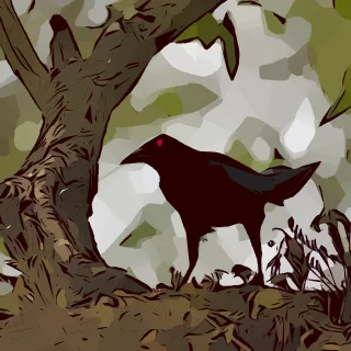 Crow Raven Black bird Stickdatei – Tiere
