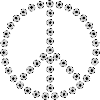 Peace sign Soccer Football Stickdatei