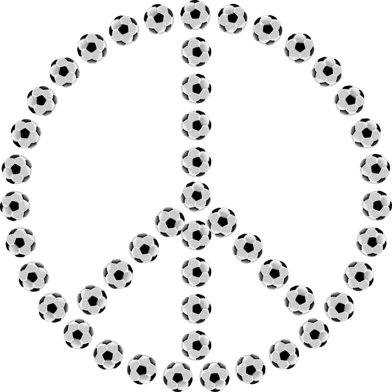 Peace sign Soccer Football Stickdatei – Sport
