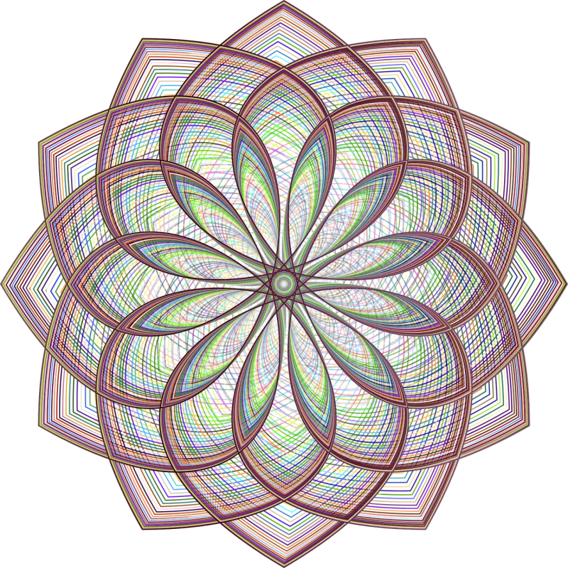 Mandala Rosette Line art Stickdatei – Kinder