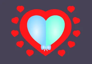 Card Valentine Heart Stickdatei