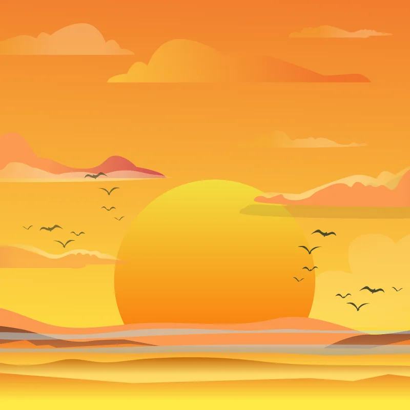 Sunset Twilight Dusk Stickdatei – Natur