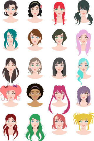 Hairstyle Women Hair Stickdatei
