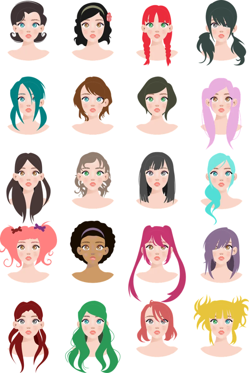 Hairstyle Women Hair Stickdatei – Kinder