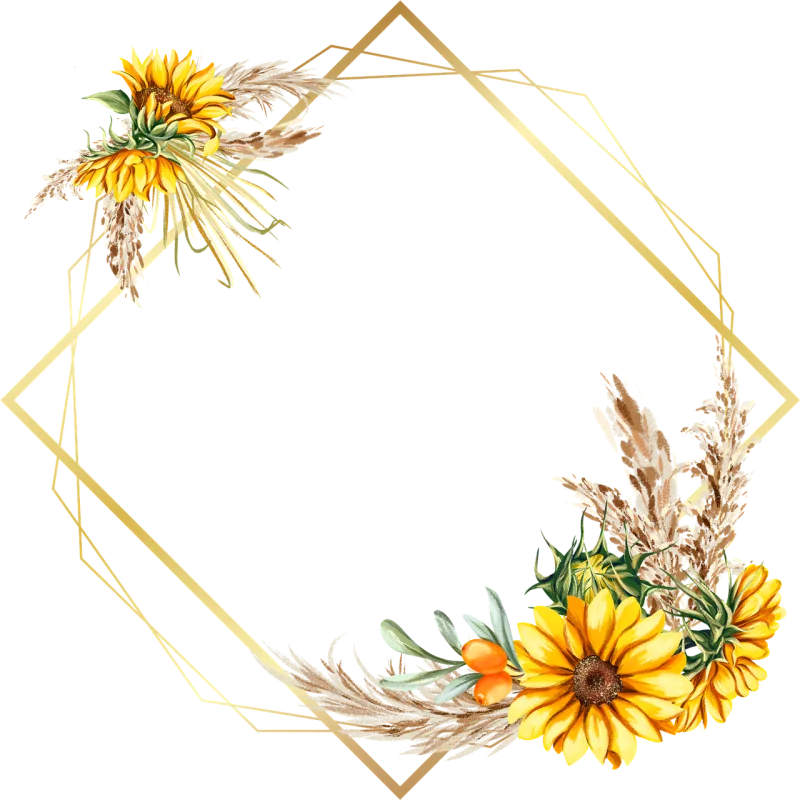 Frame Flowers Wedding Stickdatei – Herzen & Liebe