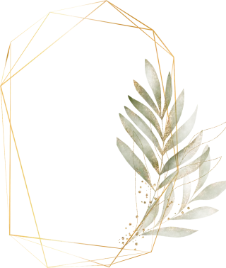 Frame Leaves Wedding Stickdatei