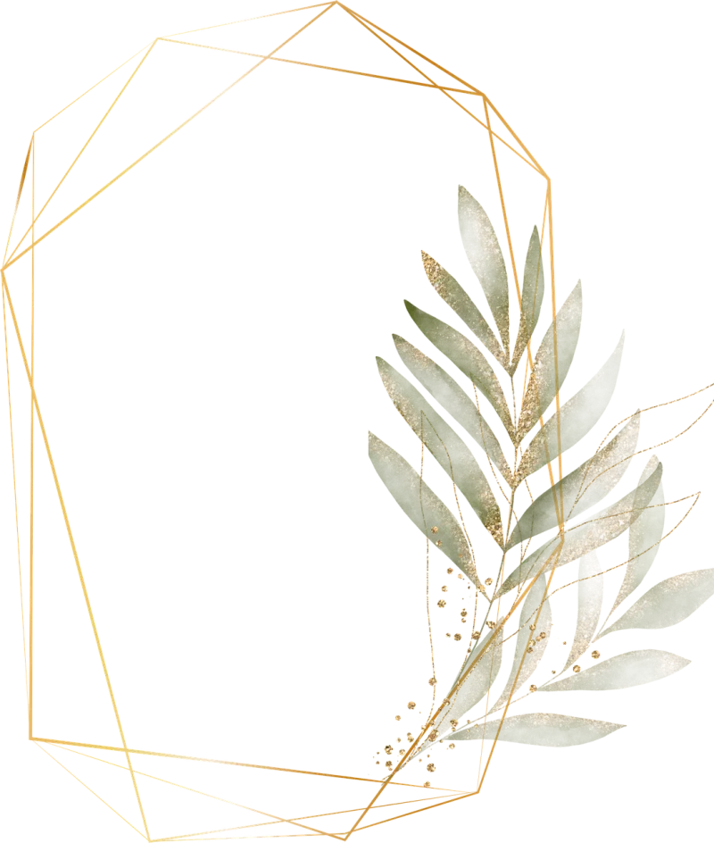 Frame Leaves Wedding Stickdatei – Herzen & Liebe