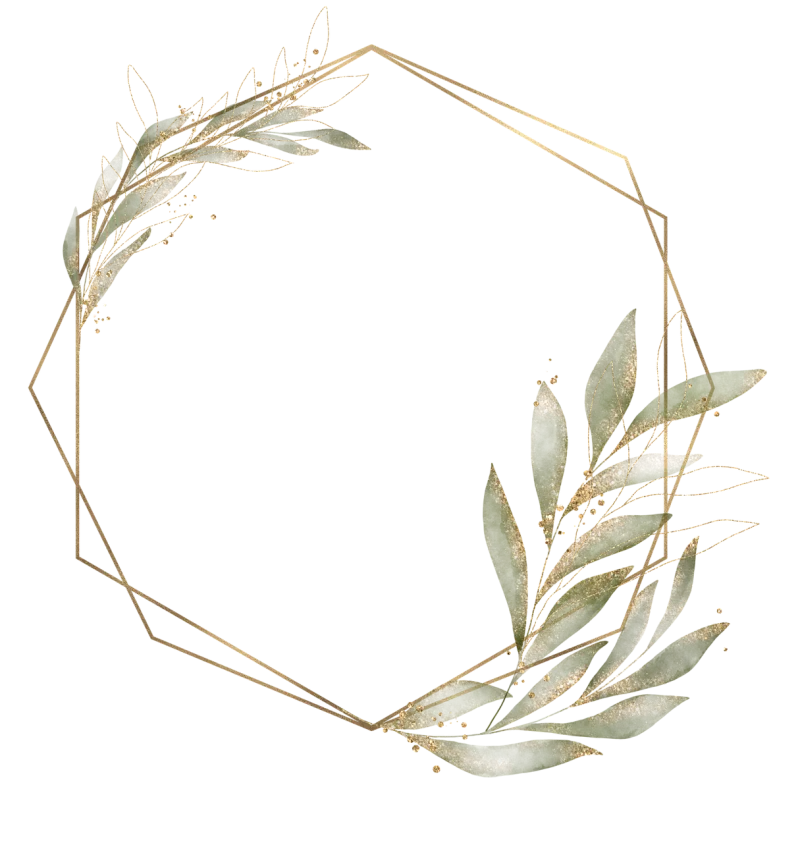 Frame Leaves Wedding Stickdatei – Herzen & Liebe