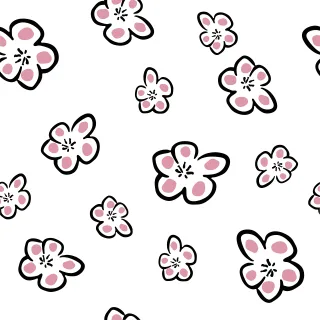 Plum Seamless Pattern Stickdatei – Blumen