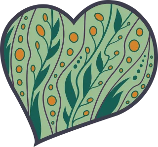 Heart Leaves Nature Stickdatei – Herzen & Liebe