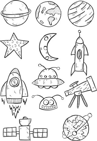 Universe Cartoon Beautiful wallpaper Stickdatei
