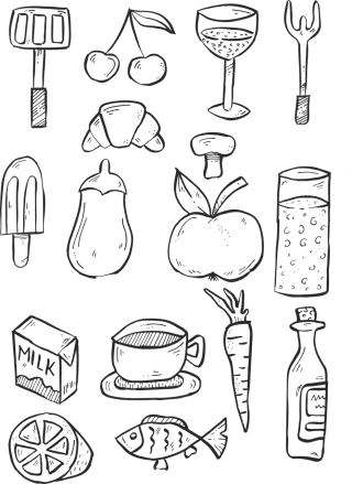Meal Icon Drawing Stickdatei