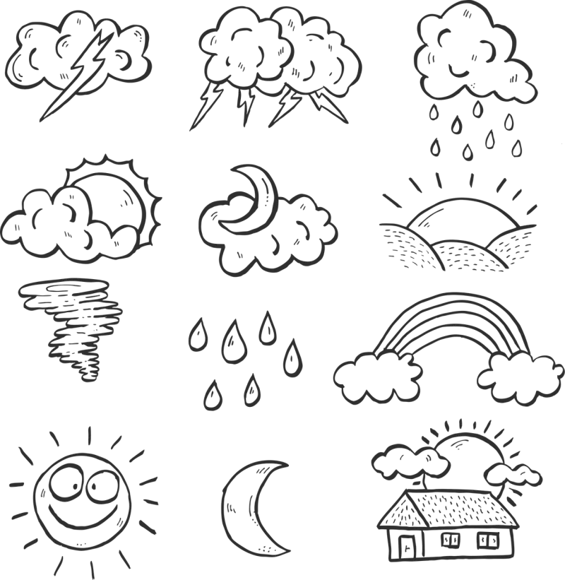 The weather Cartoon Cloud Stickdatei – Natur