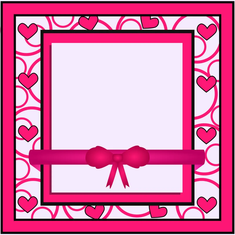 Romantic setting Border Colorful Stickdatei – Herzen & Liebe