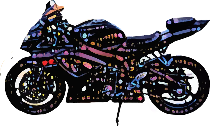 Motorcycle Motorbike Cartoon motorcycle Stickdatei – Fahrzeuge