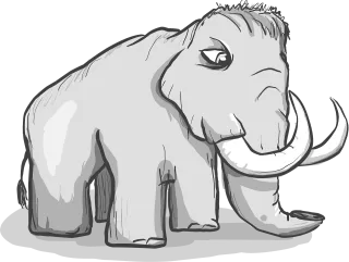 Mammoth Elephant Animal Stickdatei