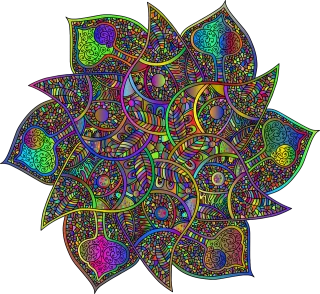 Mandala Ornamental Rainbow Stickdatei – Kinder