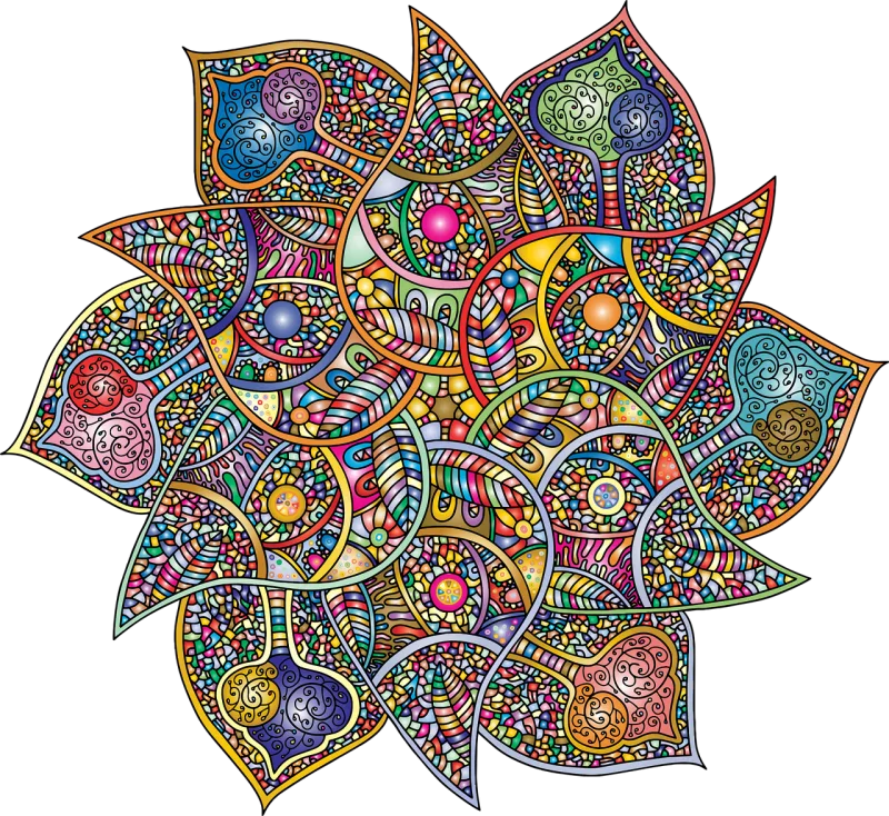 Mandala Ornamental Nature Stickdatei – Kinder