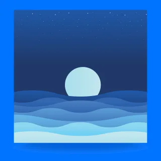 Sea Moon Painting Stickdatei