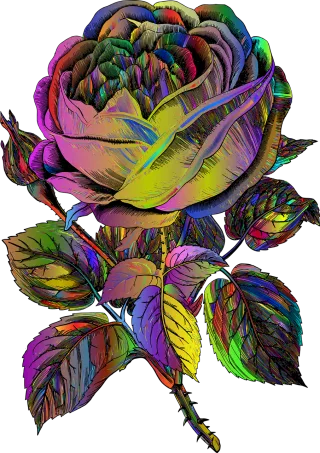Rose Prismatic rose Flower background Stickdatei