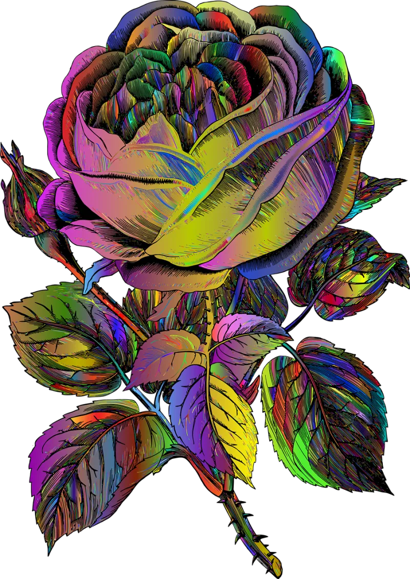 Rose Prismatic rose Flower background Stickdatei – Blumen