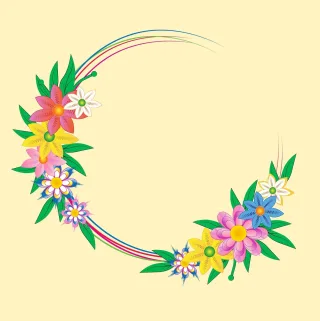 Frame Flower wallpaper Floral frame Stickdatei