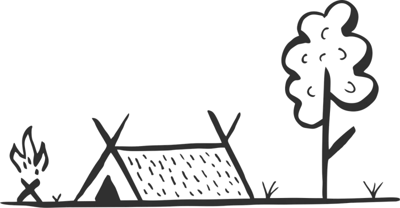 Camping Tent Drawing Stickdatei – Fahrzeuge