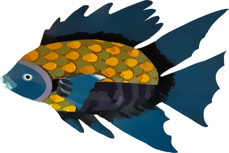 Fish Animal Drawing Stickdatei – Tiere